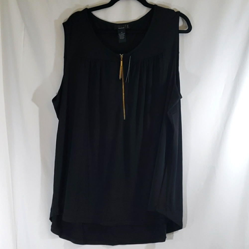 NWT Grace Size 2X black sleeveless top